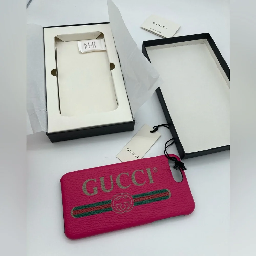 NWB GUCCI PINK SHERRY LINE SUPREME PHONE CASE
